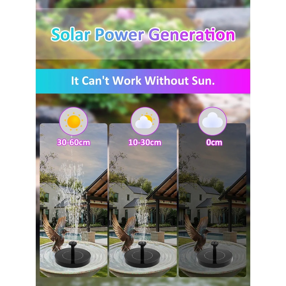 Güneş Enerjili Çeşme Pompası – - Floating Solar Fountain Water Pump incelemesi ve fiyatı