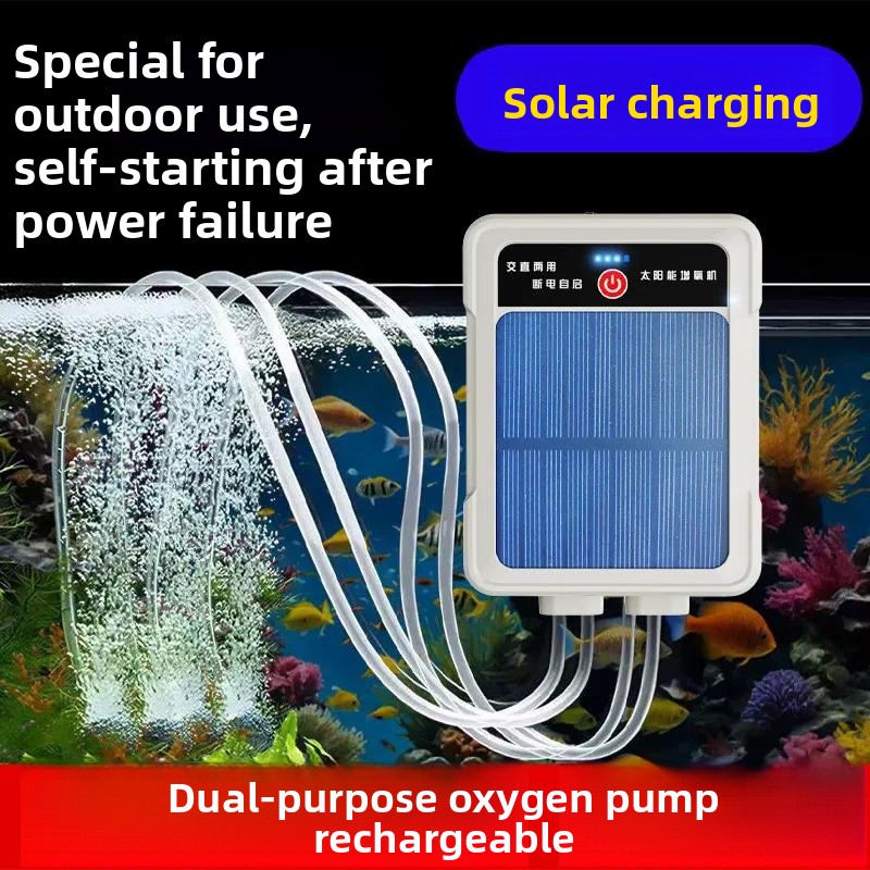 Çift Çıkışlı, Gürültüsüz, Akva - Solar Pond Aerator Oxygen Pump incelemesi ve fiyatı
