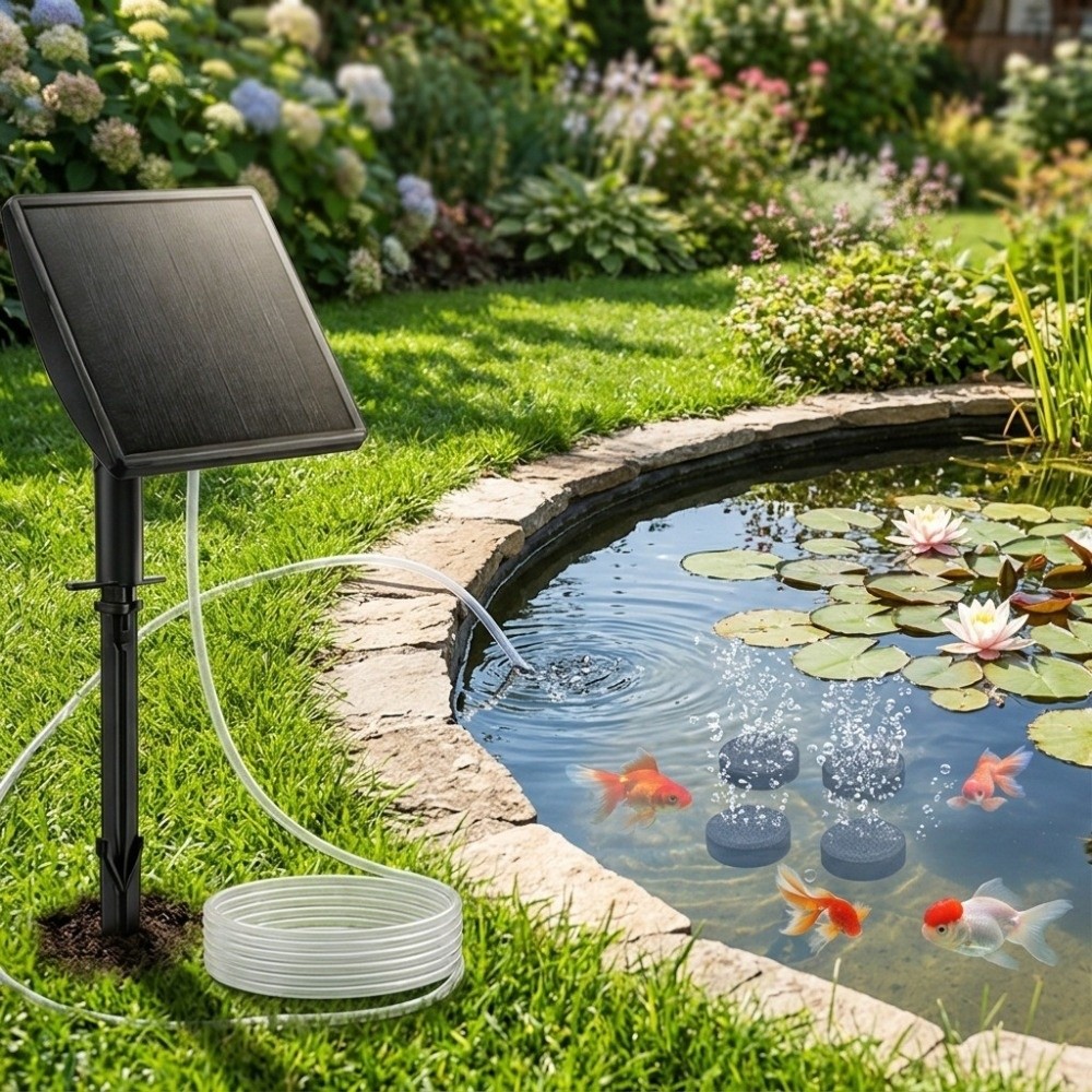 Düşük Sesli Güneş Enerjili Oks - Solar Pond Aerator Oxygen Pump incelemesi ve fiyatı