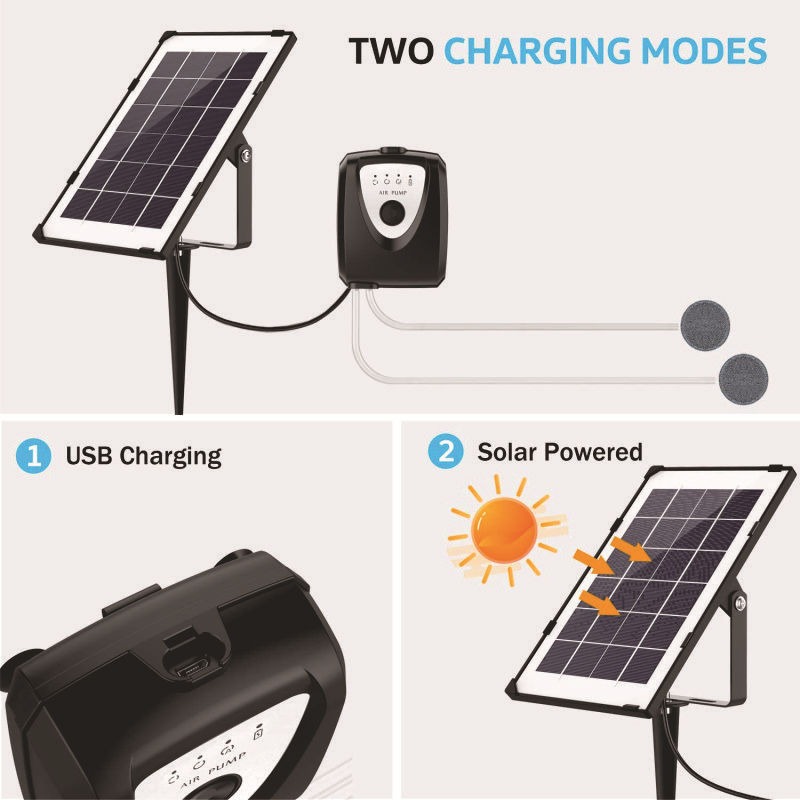 Şarj Edilebilir Güneş Enerjili - Solar Pond Aerator Oxygen Pump incelemesi ve fiyatı