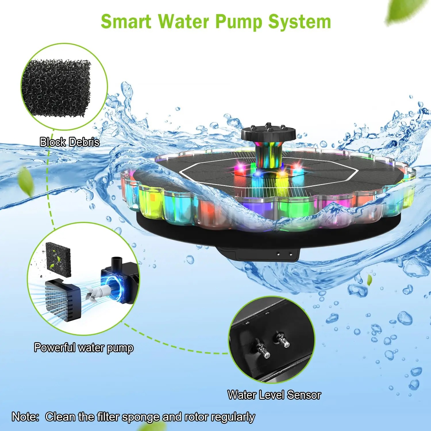 Güneş Enerjili Su Çeşmesi, Hav - Floating Solar Fountain Water Pump incelemesi ve fiyatı