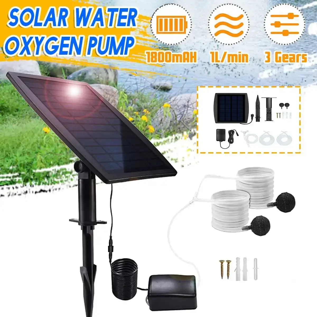 Güneş Enerjili Oksijenatör Oks - Solar Pond Aerator Oxygen Pump incelemesi ve fiyatı