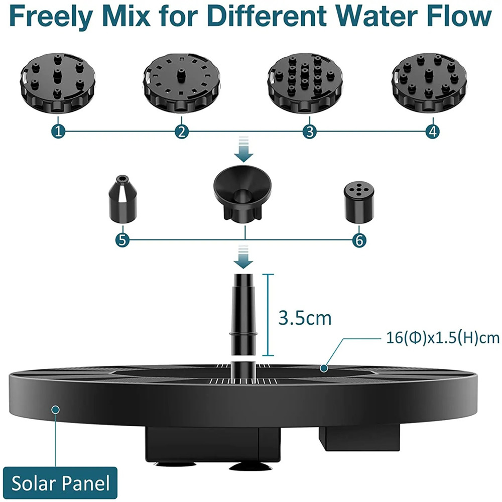 13 cm Yüzen Güneş Paneli Güneş - Floating Solar Fountain Water Pump incelemesi ve fiyatı