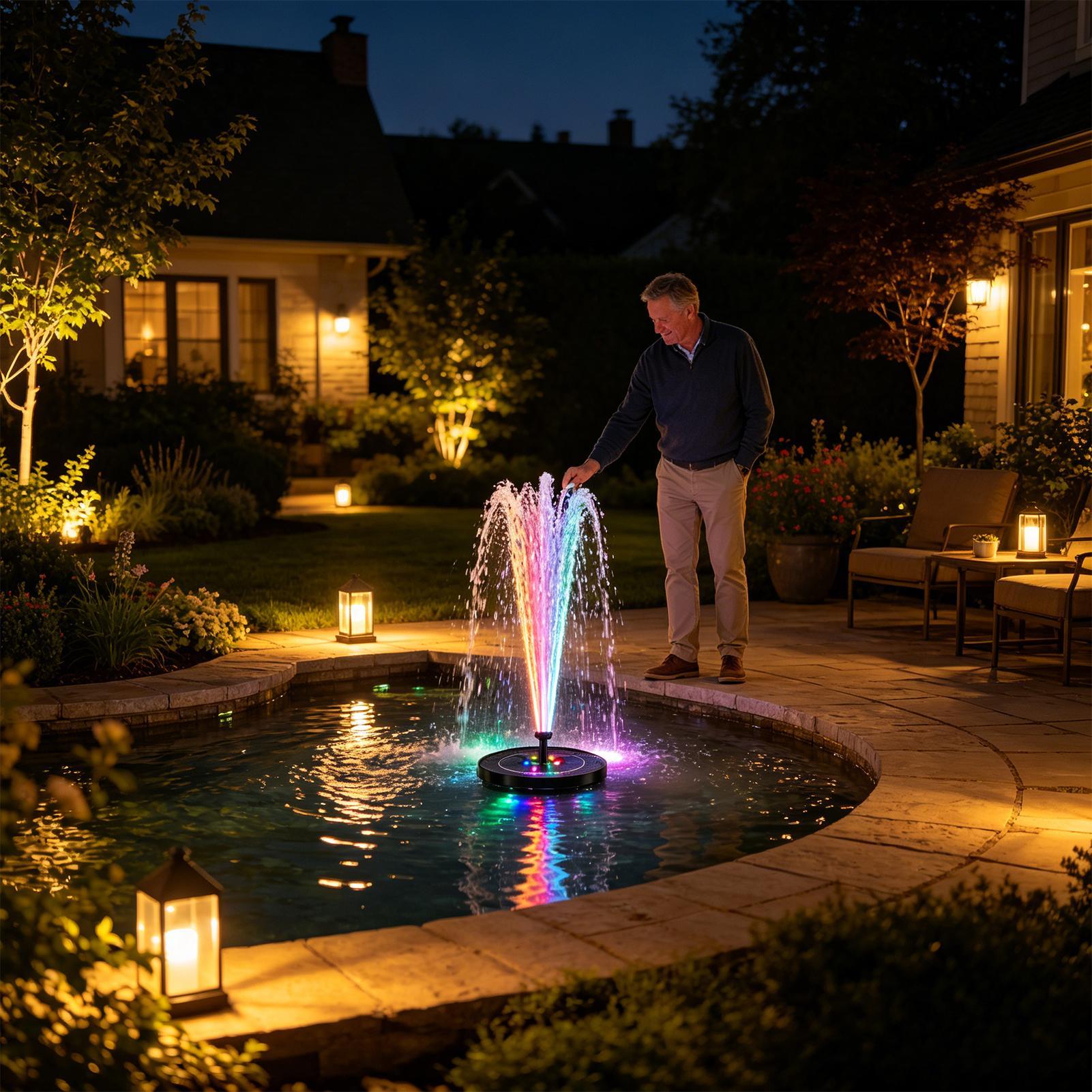 LED Işıklı Yüzen Güneş Enerjil - Floating Solar Fountain Water Pump incelemesi ve fiyatı
